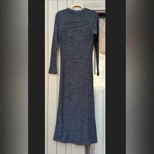 Gray Wool Charcoal Dress